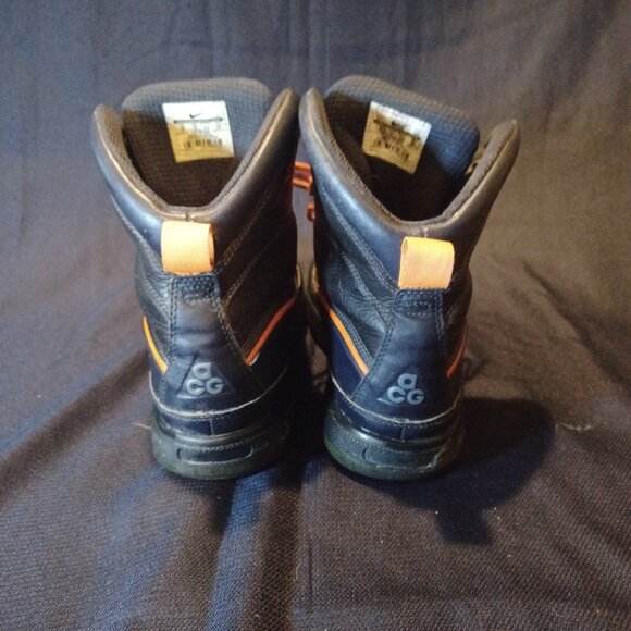 Men\'s NIKE ACG WOODSIDE II Boots  Dark Obsidian Grey Orange, Sz 10 Waterproof main image 8